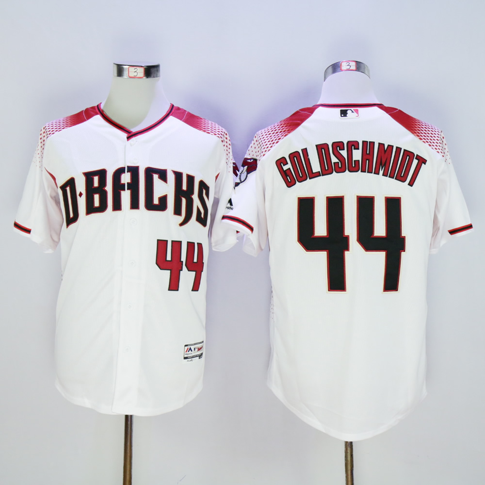Men Arizona Diamondback #44 Goldschmidt White MLB Jerseys